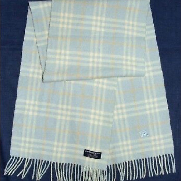 Burberry Accessories - BURBERRY wool check scarf light  plaid authentic